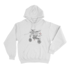 Dirtbike Blowup Unisex Hoodie White