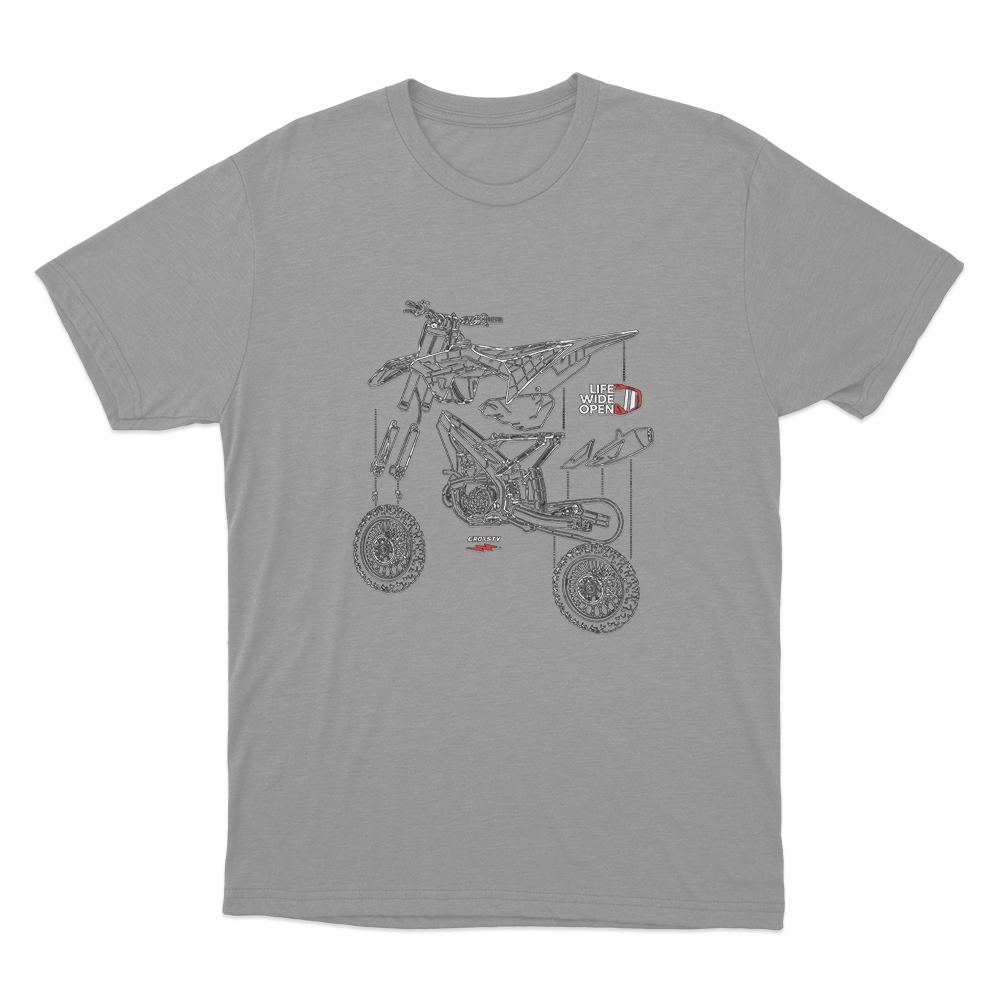 Dirtbike Blowup Unisex T Shirt Grey Dirtbike Blowup Unisex T Shirt Grey
