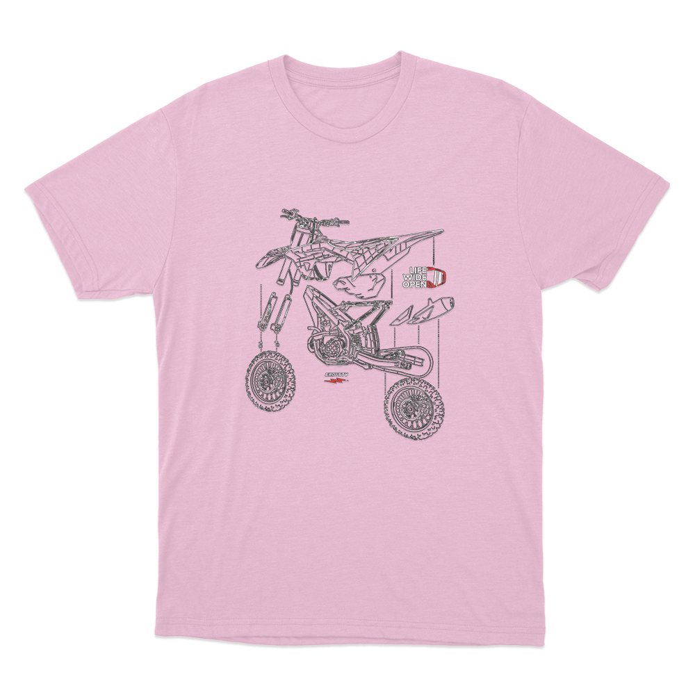 Dirtbike Blowup Unisex T Shirt Pink Dirtbike Blowup Unisex T Shirt Pink