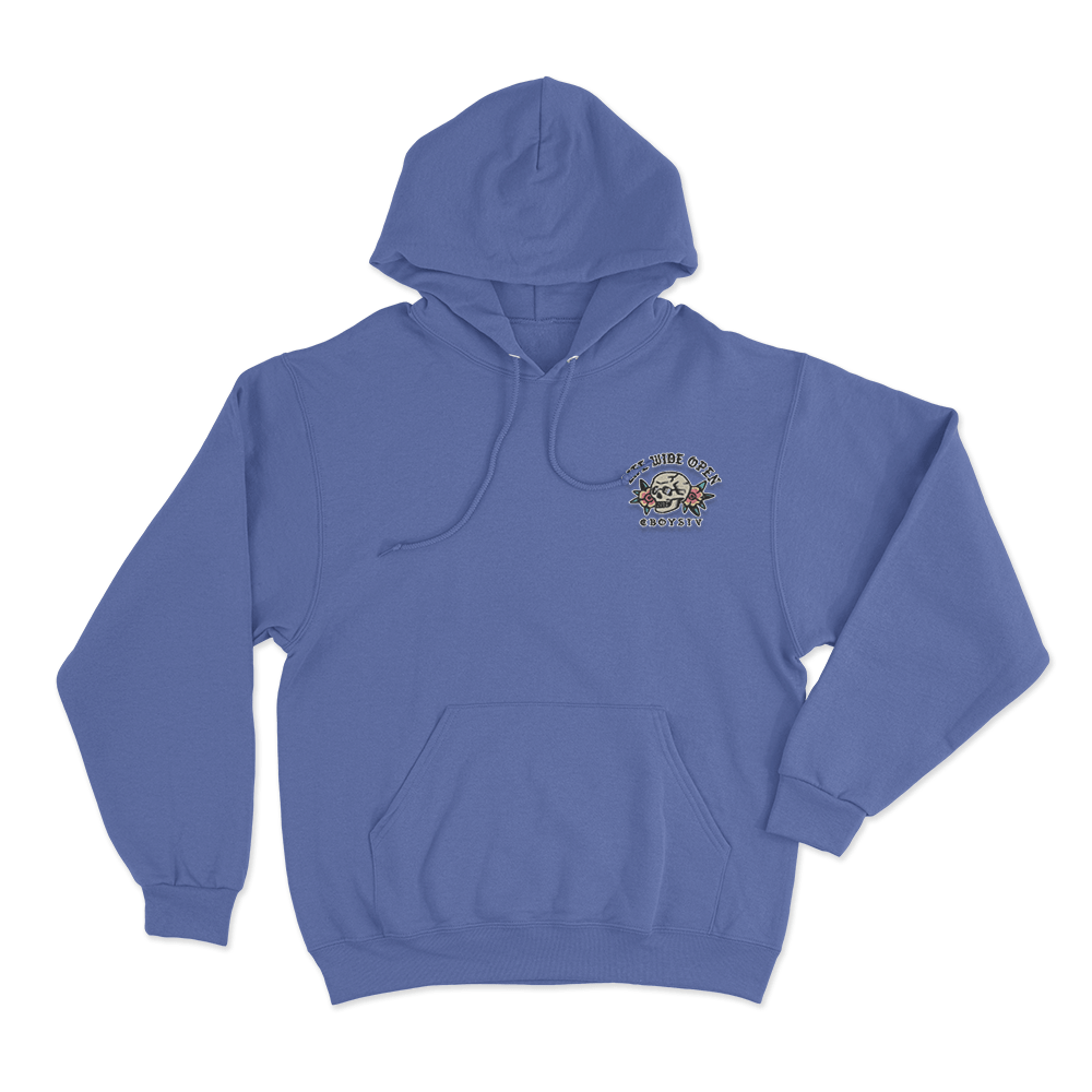 Life Wide Open Skull Unisex Hoodie Blue Life Wide Open Skull Unisex Hoodie Blue