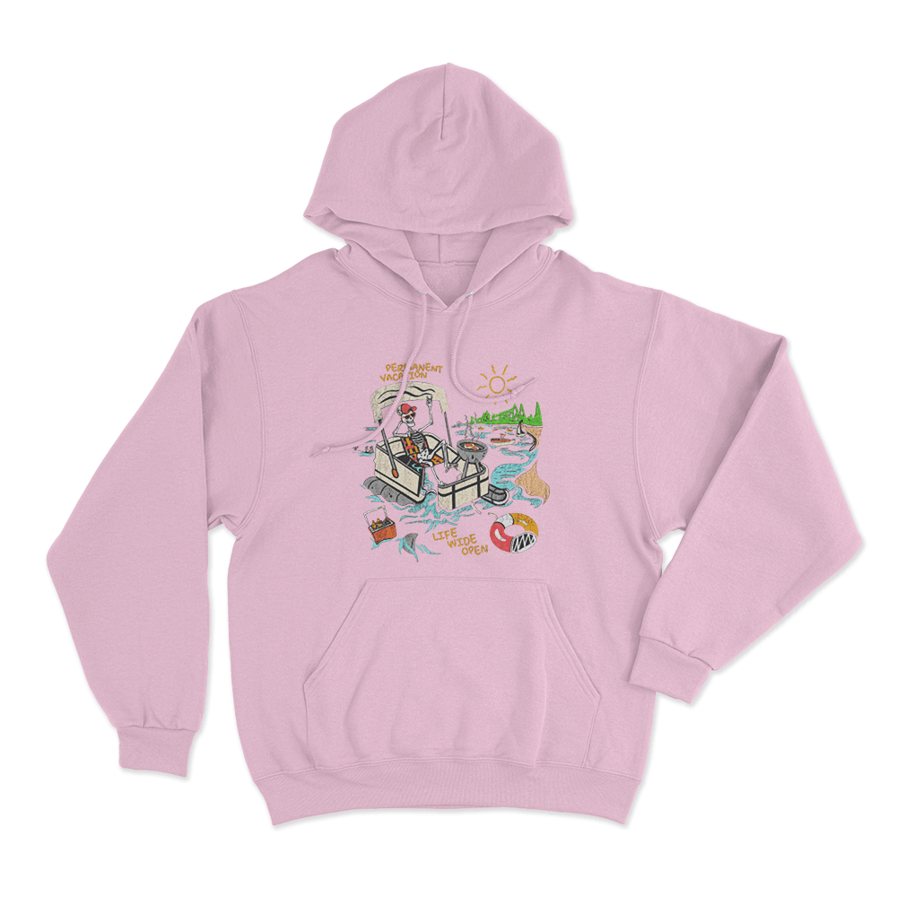 Pontooned Vacation Unisex Hoodie Pink Pontooned Vacation Unisex Hoodie Pink