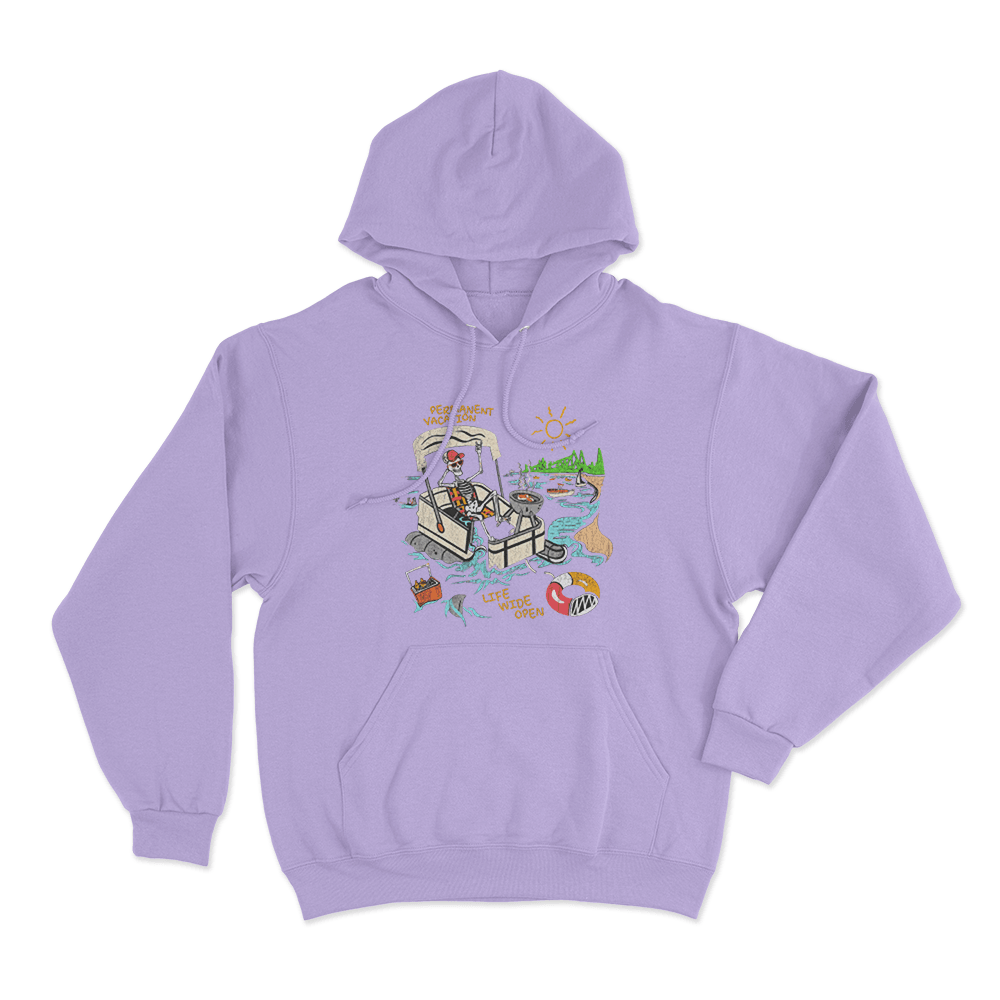 Pontooned Vacation Unisex Hoodie Purple Pontooned Vacation Unisex Hoodie Purple