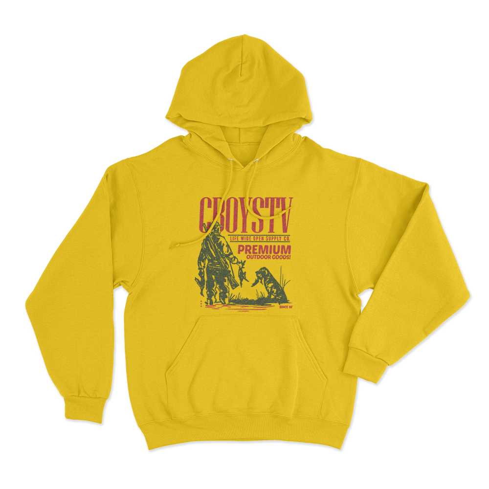 Premium Outdoors Unisex Hoodie Yellow Premium Outdoors Unisex Hoodie Yellow