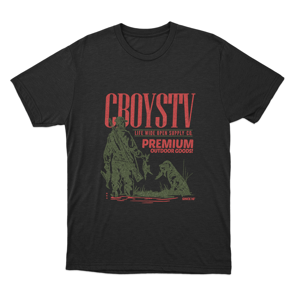 Premium Outdoors Unisex T Shirt Black Premium Outdoors Unisex T Shirt Black