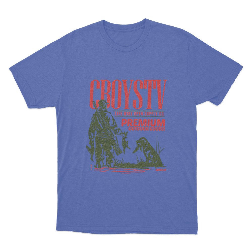 Premium Outdoors Unisex T Shirt Blue Premium Outdoors Unisex T Shirt Blue
