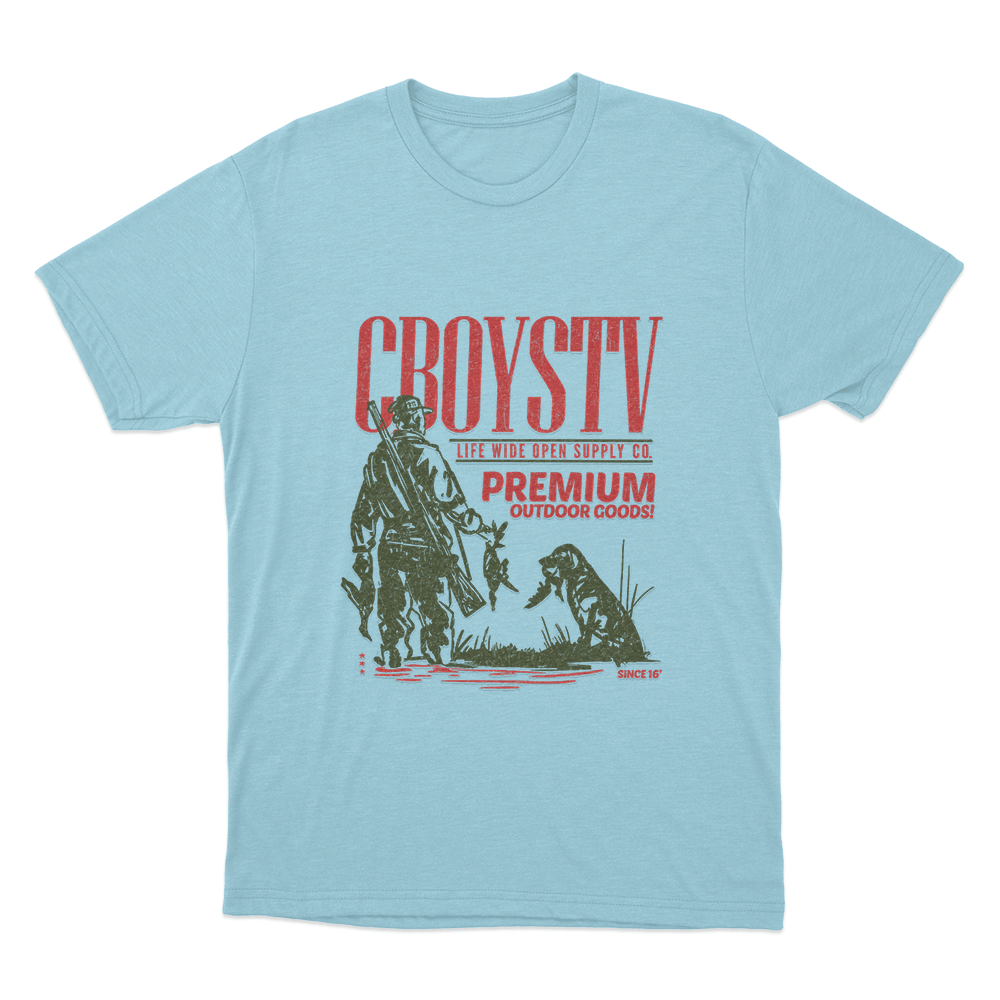 Premium Outdoors Unisex T Shirt Sky Blue Premium Outdoors Unisex T Shirt Sky Blue