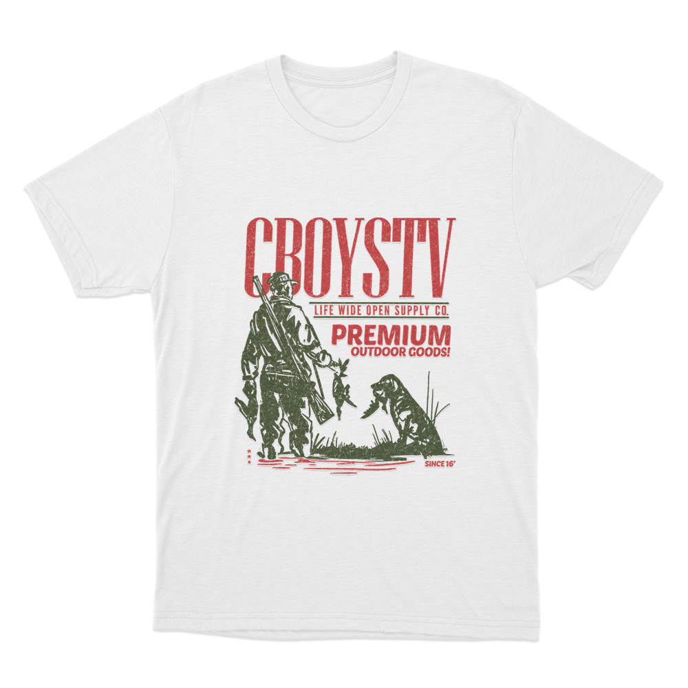 Premium Outdoors Unisex T Shirt White Premium Outdoors Unisex T Shirt White