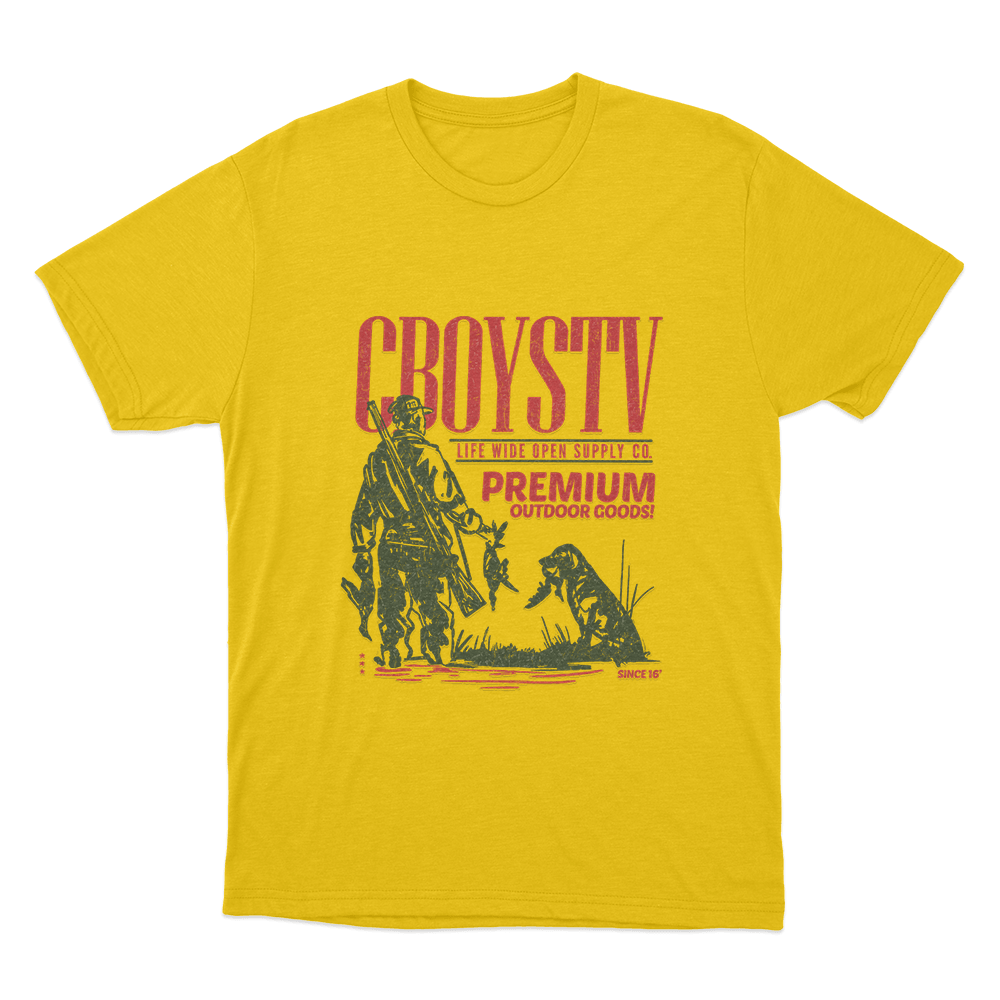 Premium Outdoors Unisex T Shirt Yellow Premium Outdoors Unisex T Shirt Yellow